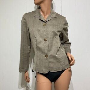 vintage Spago collection light blazer pewter size 10 women Office Corporate